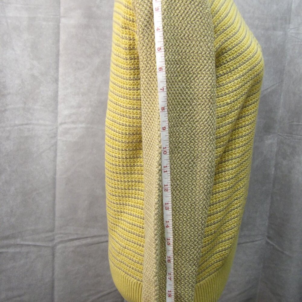 Boden Sweater Womens 12 Yellow Brown Metallic Striped Pullover Knit Cottage Core - Picture 7 of 8